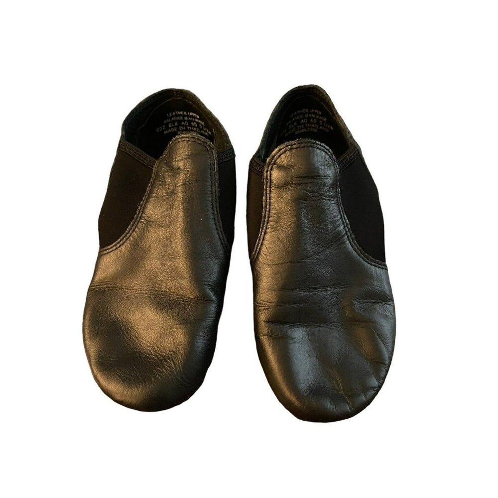 Capezio Leather Jazz Dance Shoes Black Size 5.5 M